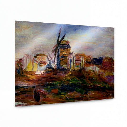 Obraz Pierre-Auguste Renoir — Windmill — reprodukce na kovovém panelu s vysokým leskem