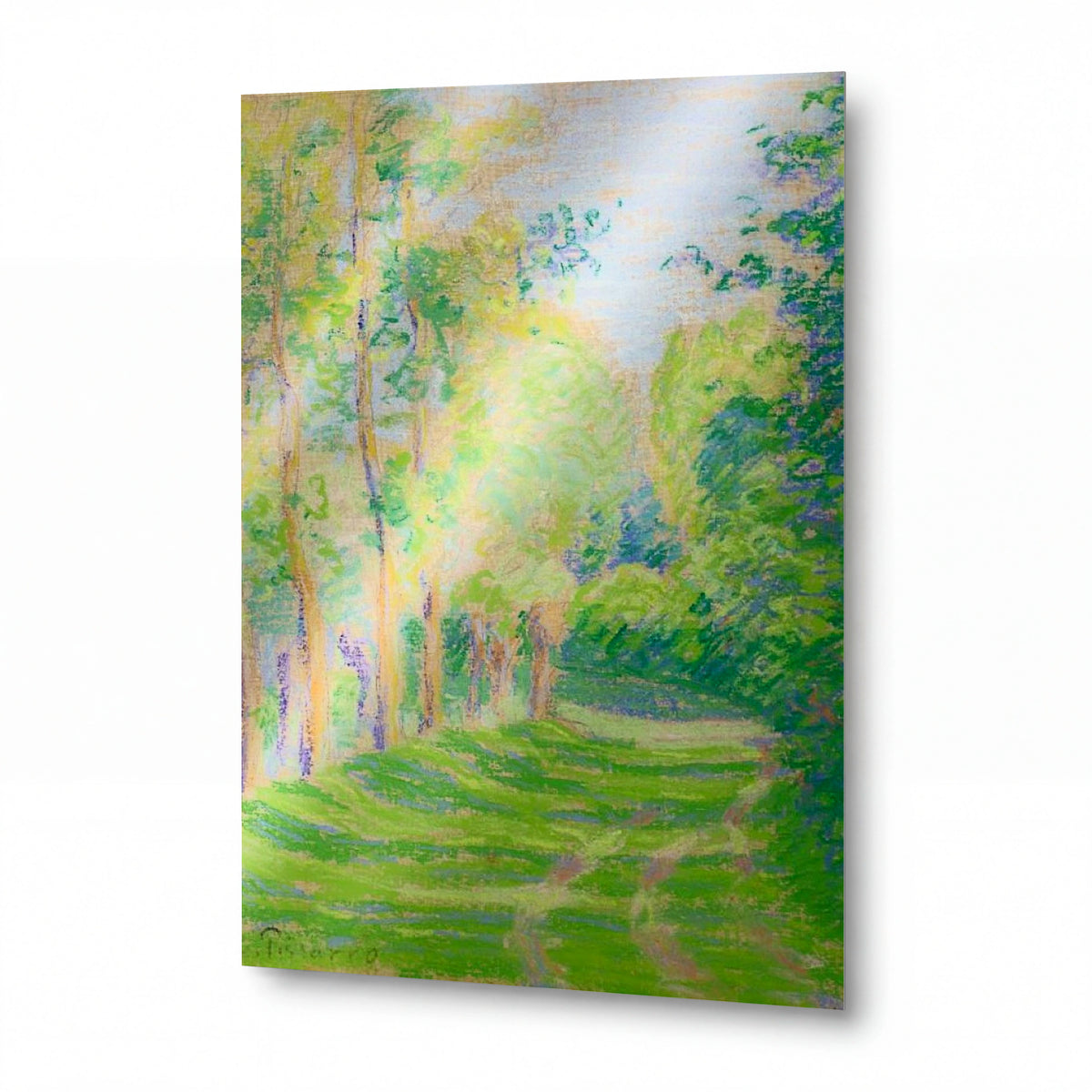 Obraz Camille Pissarro — Landscape of Saint-Charles — kovová reprodukce s vysokým leskem