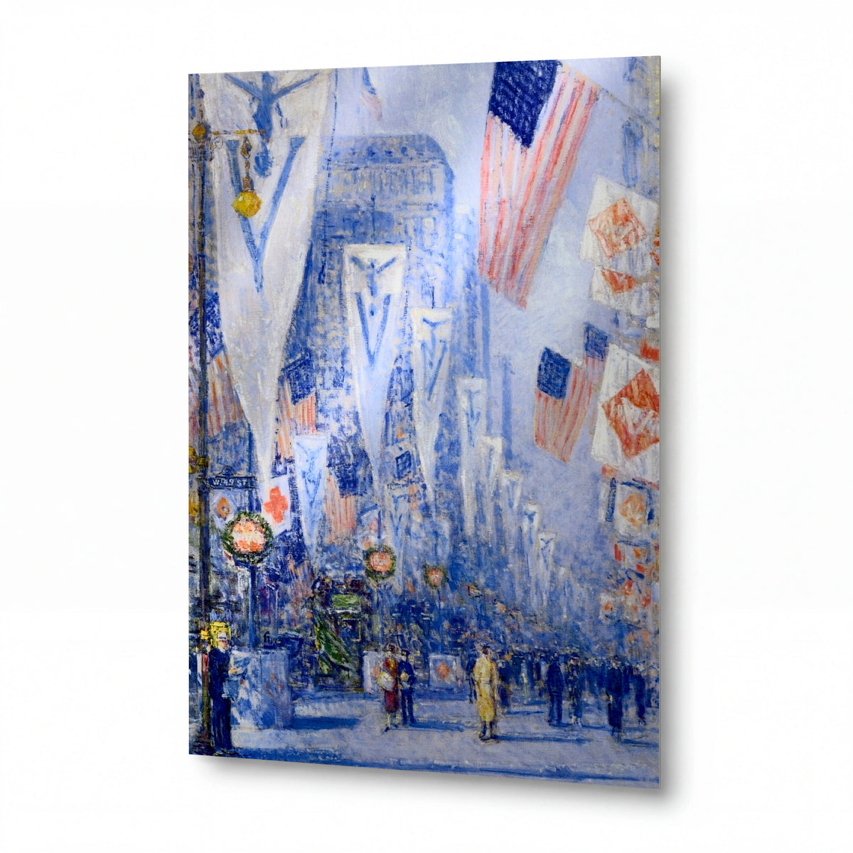 Obraz Frederick Childe Hassam — Victory Day, May 1919 — kovový obraz na hliníkovém panelu