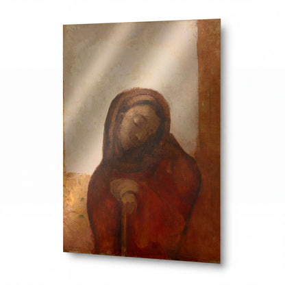 Obraz Odilon Redon — Despair — reprodukce na kovovém panelu s vysokým leskem