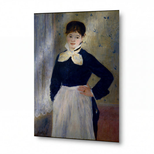 Obraz Pierre-Auguste Renoir — A Waitress at Duval's Restaurant — kovový obraz s vysokým leskem — kovový obraz s vysokým leskem