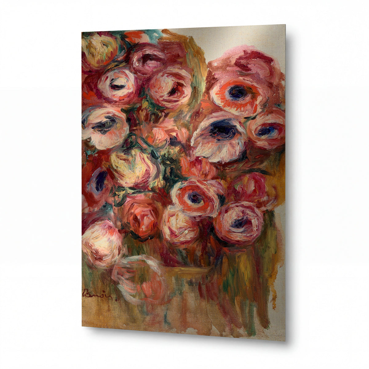 Obraz Pierre Auguste Renoir — Anemones — prémiová reprodukce na kovovém panelu — prémiová reprodukce na kovovém panelu