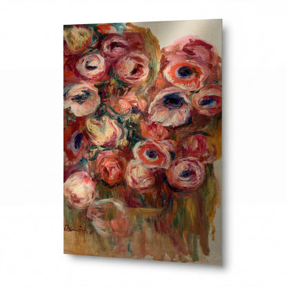 Obraz Pierre Auguste Renoir — Anemones — prémiová reprodukce na kovovém panelu — prémiová reprodukce na kovovém panelu