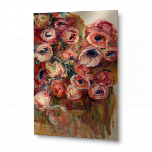 Obraz Pierre Auguste Renoir — Anemones — prémiová reprodukce na kovovém panelu — prémiová reprodukce na kovovém panelu