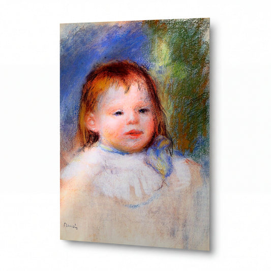Obraz Pierre-Auguste Renoir — Portrét Jeana Renoira — kovový obraz na hliníkovém panelu — kovový obraz na hliníkovém panelu