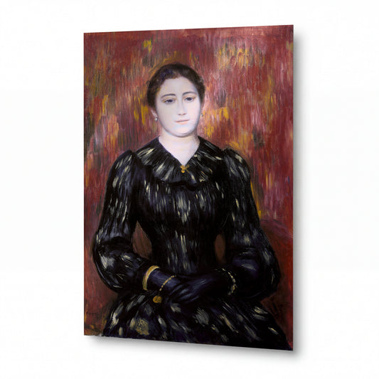 Obraz Pierre-Auguste Renoir — Portrait of Mme Paulin — lesklý kovový obraz — lesklý kovový obraz