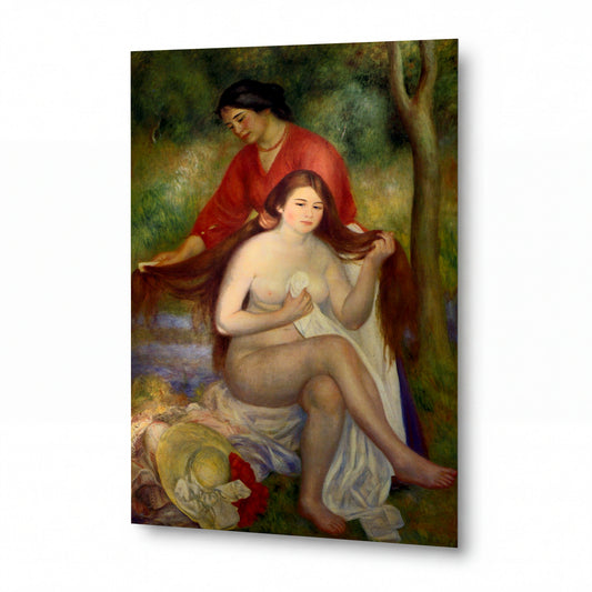 Obraz Pierre-Auguste Renoir — The Toilette — prémiová reprodukce na kovovém panelu — prémiová reprodukce na kovovém panelu