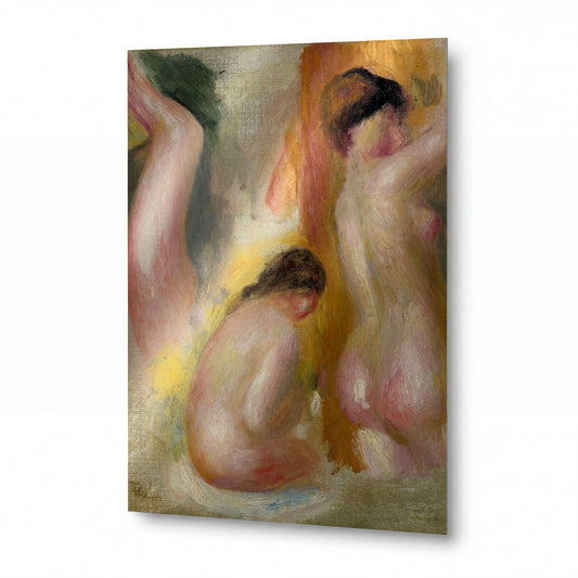 Obraz Renoir — Three Bathers — luxusní reprodukce na kovu — luxusní reprodukce na kovu