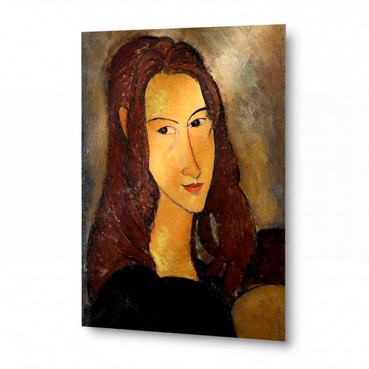 Obraz Amedeo Modigliani — Dívka se zrzavými vlasy — reprodukce na lesklém hliníkovém panelu