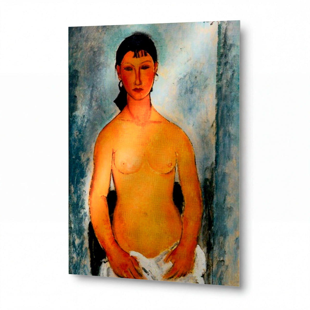 Obraz Amedeo Modigliani — Stojící akt (Elvira) — prémiová reprodukce na kovovém panelu — prémiová reprodukce na kovovém panelu