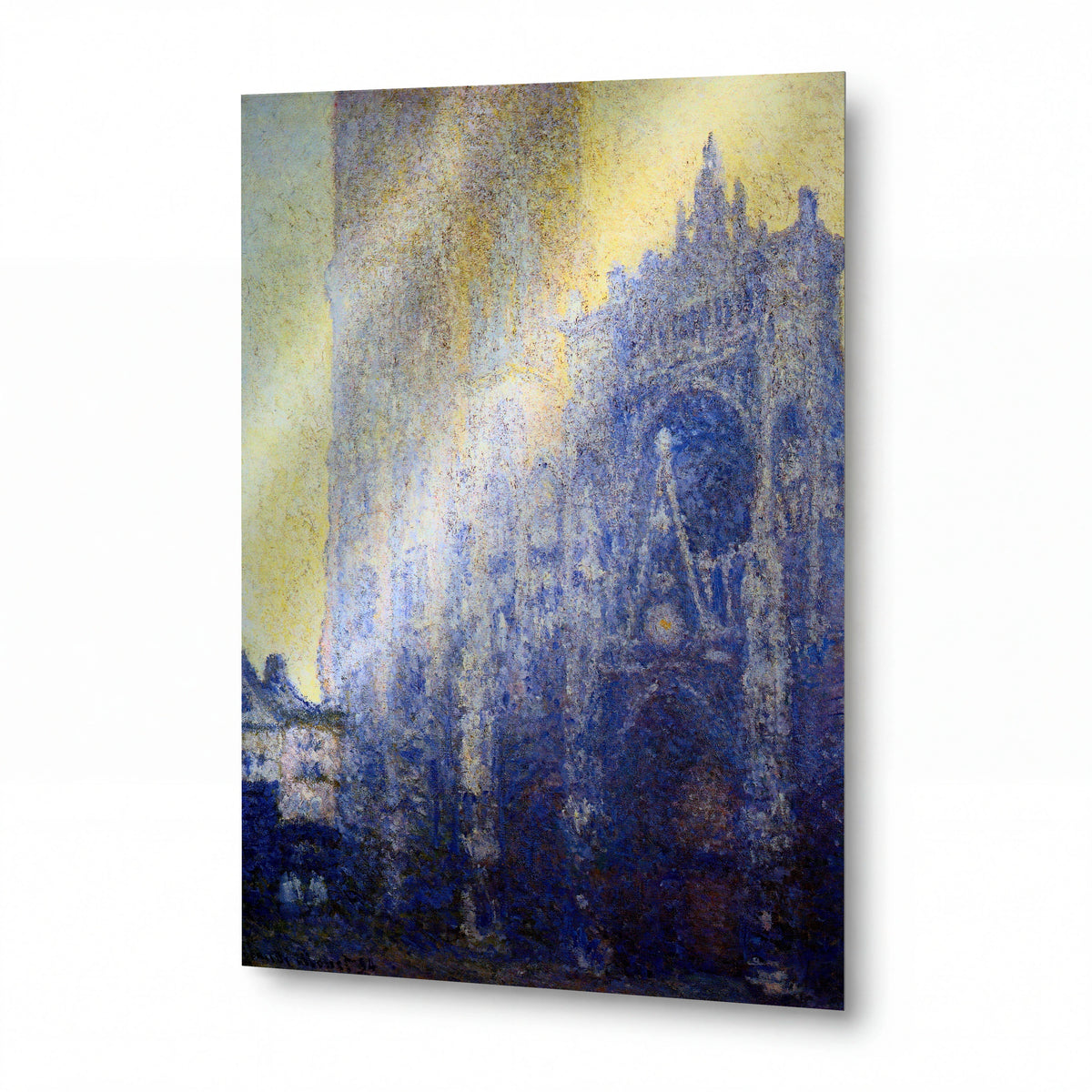 Obraz Claude Monet — Rouenská katedrála v mlze — hliníkový panel s vysokým leskem