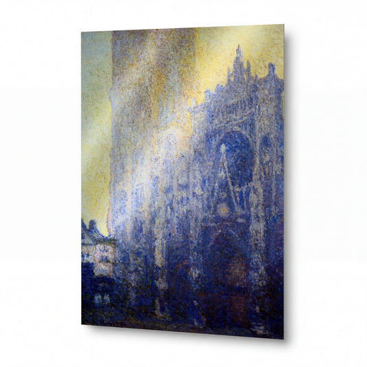 Obraz Claude Monet — Rouenská katedrála v mlze — hliníkový panel s vysokým leskem