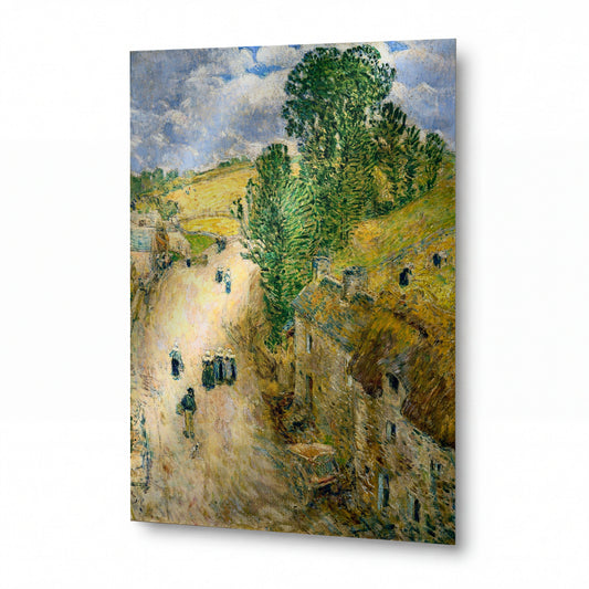Obraz Frederick Childe Hassam — Harvest Time, Brittany (Pont Aven), 1897 — hliníkový panel s vysokým leskem — hliníkový panel s vysokým leskem
