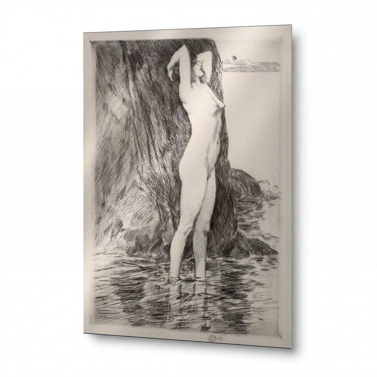 Obraz Frederick Childe Hassam — Swimmer — umělecká reprodukce na hliníku — umělecká reprodukce na hliníku