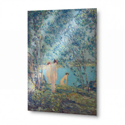 Obraz Frederick Childe Hassam — The Bathers — lesklý kovový obraz — lesklý kovový obraz