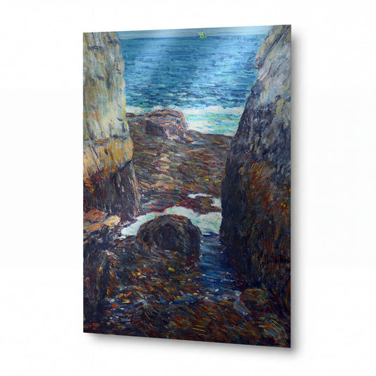 Obraz Frederick Childe Hassam — The North Gorge, Appledore, Isles of Shoals — kovová reprodukce s vysokým leskem