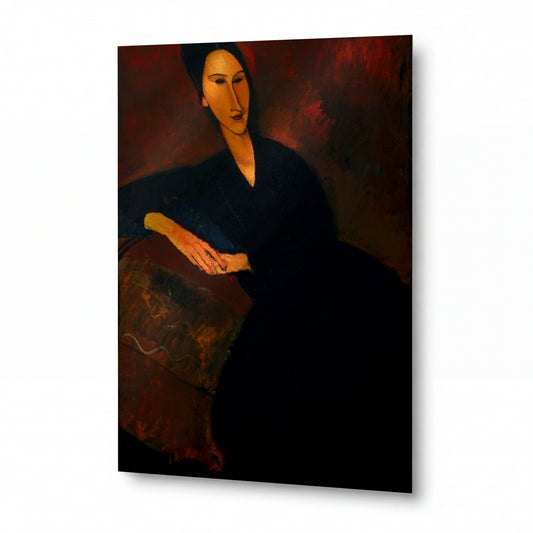 Obraz Amedeo Modigliani — Anna Zborowska — kovový obraz s vysokým leskem