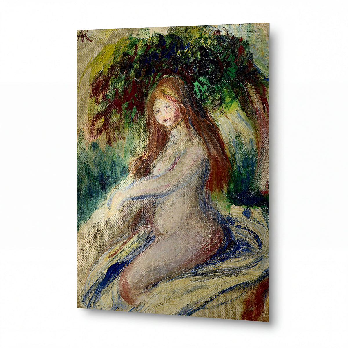 Obraz Renoir — Bather 01 — kovový obraz na hliníkovém panelu