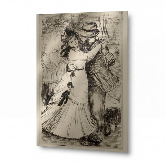Obraz Pierre-Auguste Renoir — Country Dance — umělecký kovový obraz s vysokým leskem