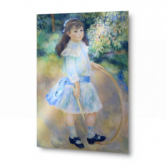 Obraz Pierre-Auguste Renoir — Dívka s obručí — lesklý obraz na hliníku