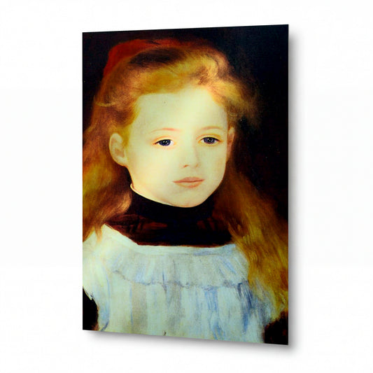 Obraz Pierre-Auguste Renoir — Little Girl in a White Apron — lesklý obraz na hliníku — lesklý obraz na hliníku