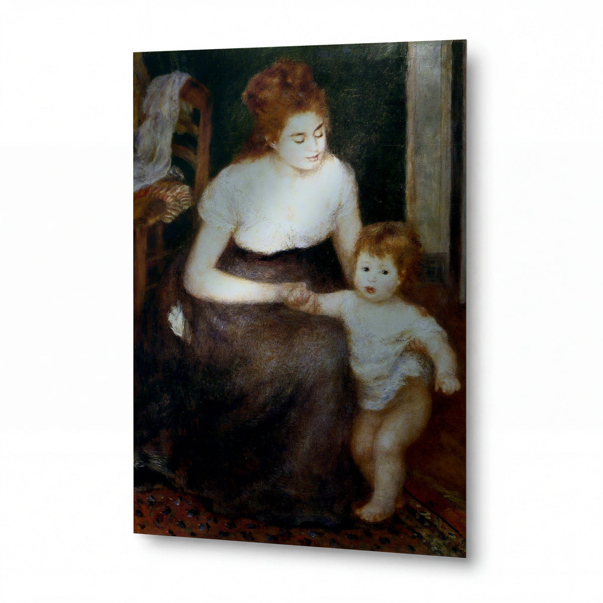 Obraz Pierre Auguste Renoir — The First Step — lesklý kovový obraz — lesklý kovový obraz