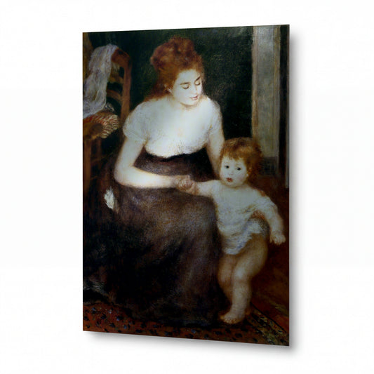Obraz Pierre Auguste Renoir — The First Step — lesklý kovový obraz — lesklý kovový obraz
