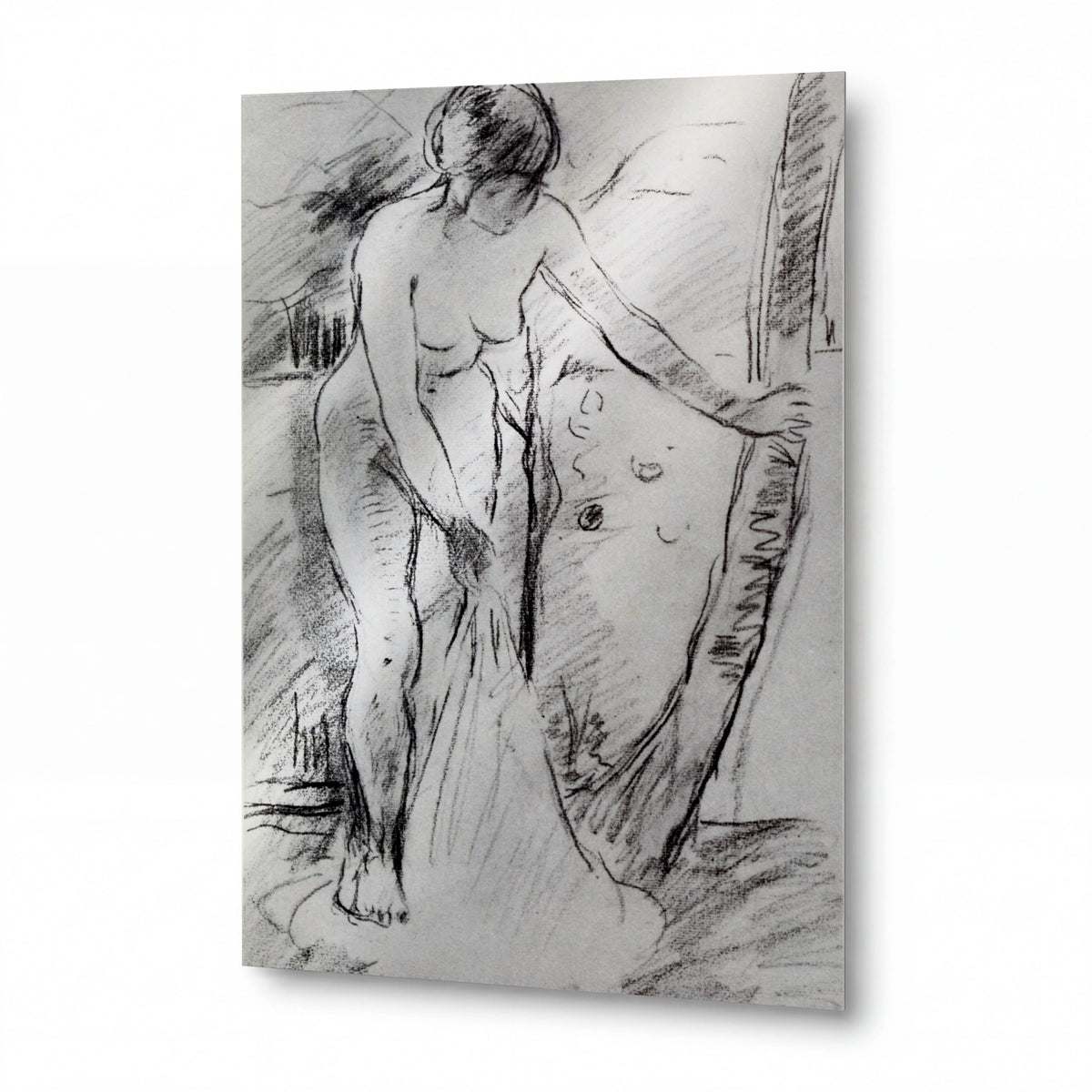 Obraz Berthe Morisot — Bather Upright — lesklý kovový obraz — lesklý kovový obraz