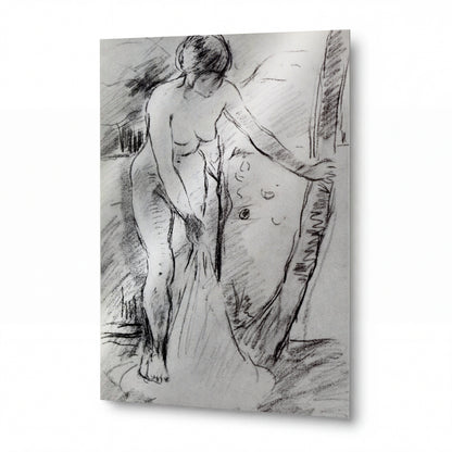 Obraz Berthe Morisot — Bather Upright — lesklý kovový obraz — lesklý kovový obraz
