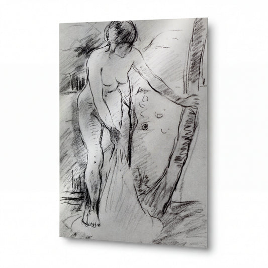 Obraz Berthe Morisot — Bather Upright — lesklý kovový obraz — lesklý kovový obraz