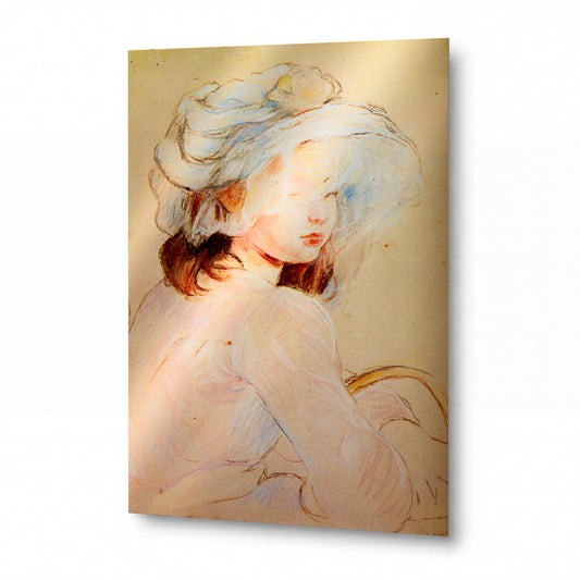 Obraz Berthe Morisot — Young girl with the basket — prémiová reprodukce na kovovém panelu