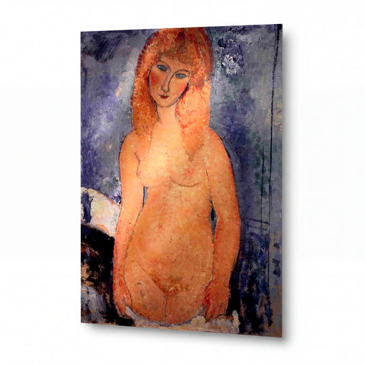 Obraz Amedeo Modigliani — Blonde Nude — lesklý kovový obraz — lesklý kovový obraz