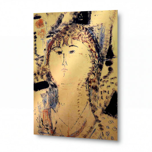 Obraz Amedeo Modigliani — Rosa Porprina — luxusní reprodukce na kovu — luxusní reprodukce na kovu