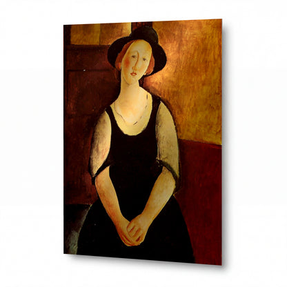 Obraz Amedeo Modigliani — Thora Klinckowström — umělecká reprodukce na hliníku — umělecká reprodukce na hliníku