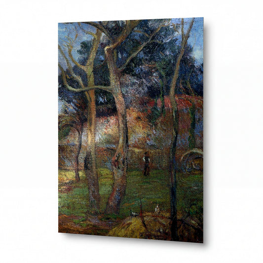 Obraz Paul Gauguin — Bare Trees — luxusní reprodukce na kovu — luxusní reprodukce na kovu