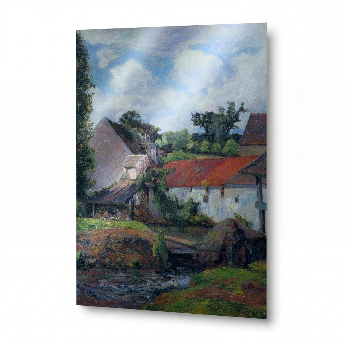 Obraz Paul Gauguin — Farm in Osny — hliníkový panel s vysokým leskem — hliníkový panel s vysokým leskem