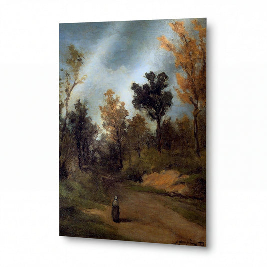 Obraz Paul Gauguin — Forest Path — reprodukce na lesklém hliníkovém panelu — reprodukce na lesklém hliníkovém panelu