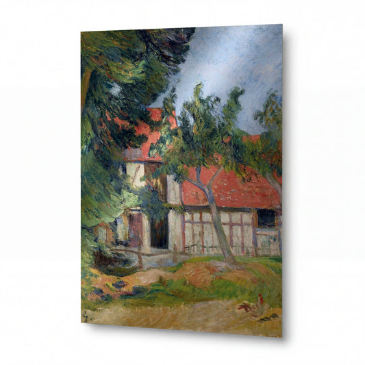 Obraz Paul Gauguin — Stable near Dieppe — umělecký kovový obraz s vysokým leskem — umělecký kovový obraz s vysokým leskem