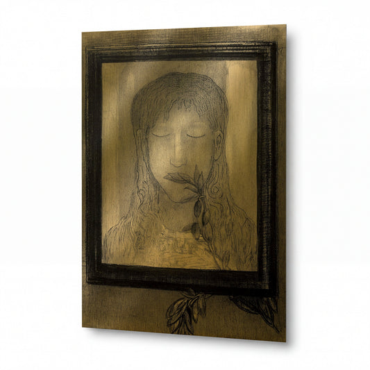 Obraz Odilon Redon — A Man with Laurels — lesklý obraz na hliníku