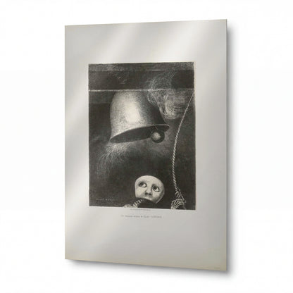 Obraz Odilon Redon — A Mask Sounds the Funeral Knell — hliníkový panel s vysokým leskem — hliníkový panel s vysokým leskem
