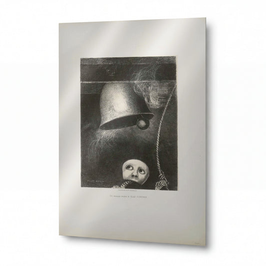 Obraz Odilon Redon — A Mask Sounds the Funeral Knell — hliníkový panel s vysokým leskem — hliníkový panel s vysokým leskem