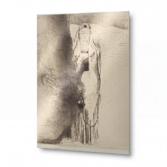 Obraz Odilon Redon — And the Angel Took the Censer — umělecká reprodukce na hliníku — umělecká reprodukce na hliníku
