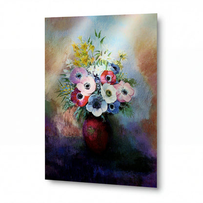 Obraz Odilon Redon — Anemones — luxusní reprodukce na kovu
