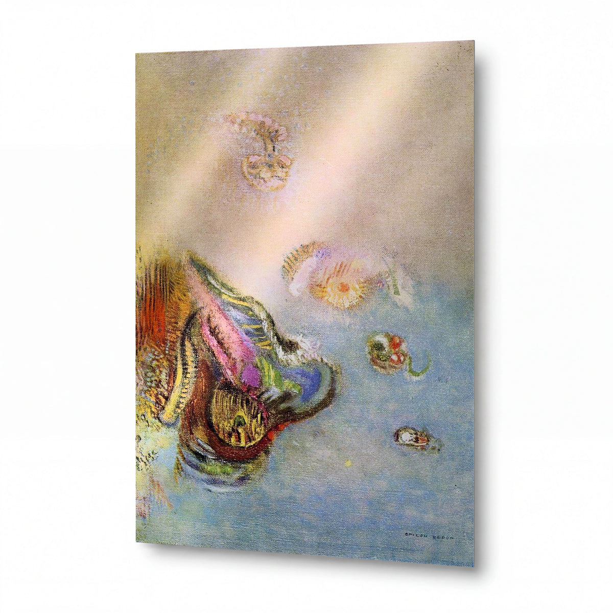 Obraz Odilon Redon — Animals of the Sea — prémiová reprodukce na kovovém panelu — prémiová reprodukce na kovovém panelu