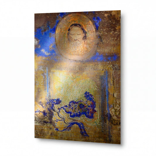 Obraz Odilon Redon — Evocation — luxusní reprodukce na kovu — luxusní reprodukce na kovu