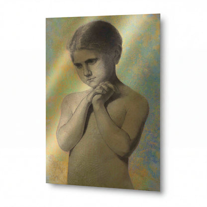 Obraz Odilon Redon — Nude Girl — lesklý kovový obraz — lesklý kovový obraz