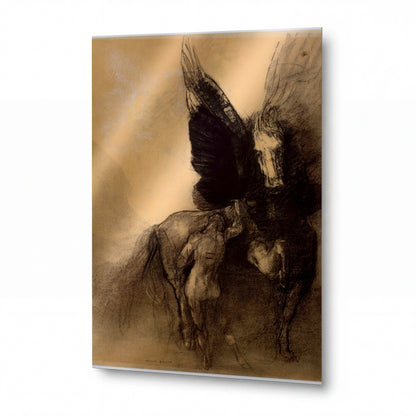 Obraz Odilon Redon — Pegasus and Bellerophon — lesklý kovový obraz — lesklý kovový obraz
