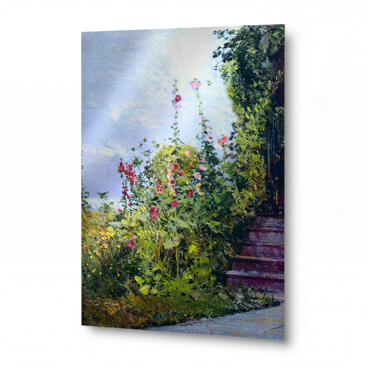 Obraz Frederick Childe Hassam — Celia Thaxter's Garden, Appledore, Isles of Shoals — hliníkový panel s vysokým leskem — hliníkový panel s vysokým leskem