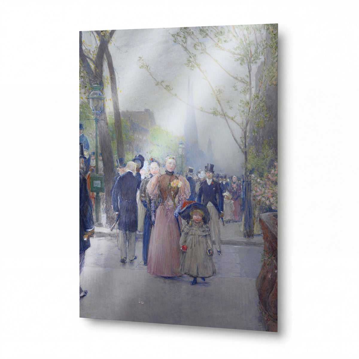 Obraz Frederick Childe Hassam — Fifth Avenue — lesklý kovový obraz — lesklý kovový obraz