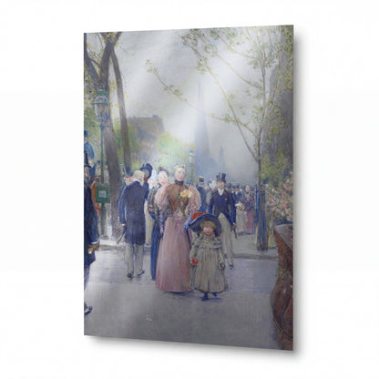 Obraz Frederick Childe Hassam — Fifth Avenue — lesklý kovový obraz — lesklý kovový obraz
